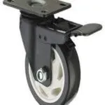 RUEDA PVC BASE GIRATORIA/FRENO