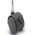 RUEDA DOBLE NYLON GRIS 50MM