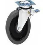 RUEDA POLIPROPILENO NEGRO 50MM BASE GIRATORIA